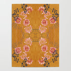 Art Nouveau floral pattern with lines - Honey Poster Gallery Image 4