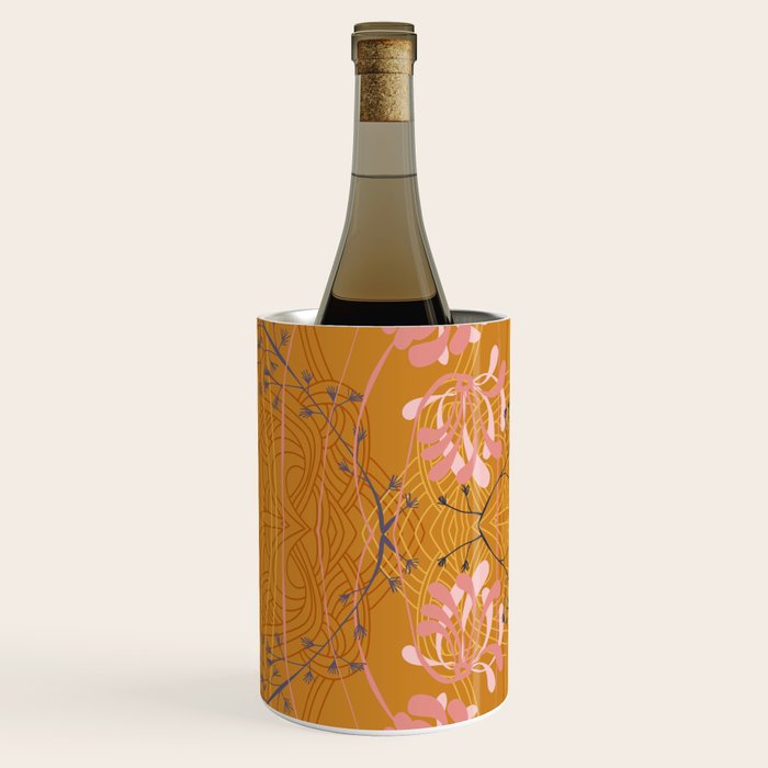 Art Nouveau floral pattern with lines - Honey Wine Chiller Gallery Image 2