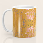 Art Nouveau floral pattern with lines - Honey Coffee Mug Gallery Image 3
