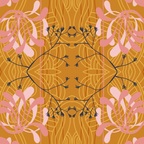 Art Nouveau floral pattern with lines - Honey Coffee Mug Gallery Image 2