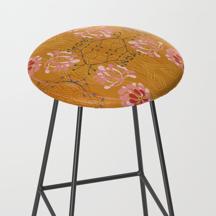 Art Nouveau floral pattern with lines - Honey Stool Gallery Image 2