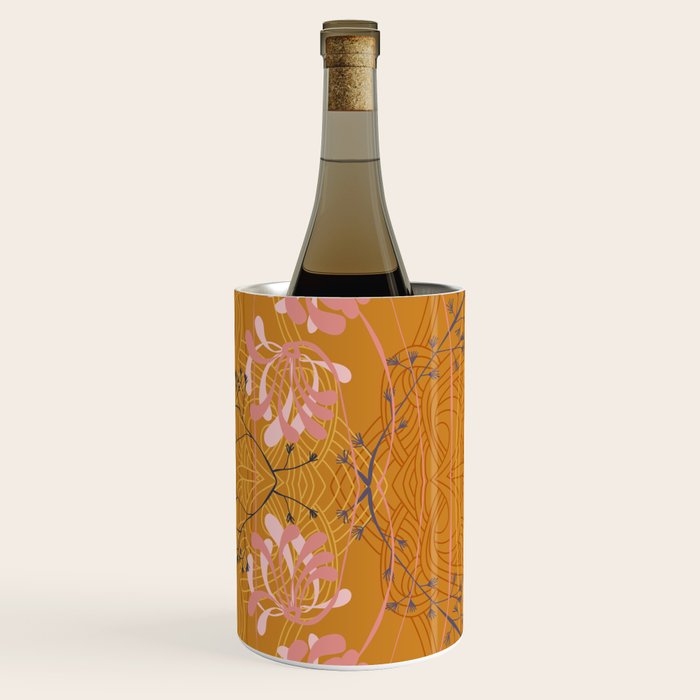 Art Nouveau floral pattern with lines - Honey Wine Chiller Gallery Image 3