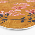 Art Nouveau floral pattern with lines - Honey Bath Mat Gallery Image 3