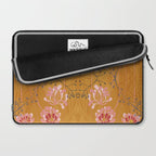 Art Nouveau floral pattern with lines - Honey Laptop Sleeve Gallery Image 2