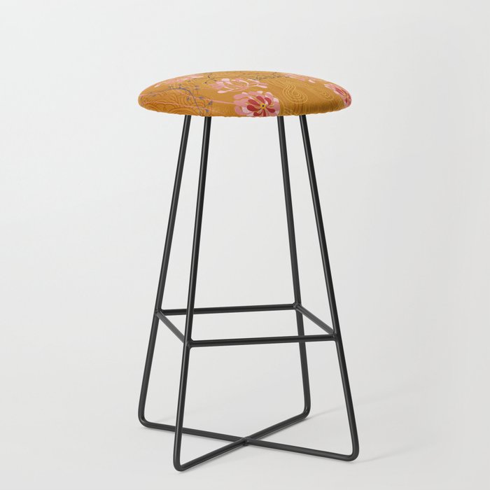 Art Nouveau floral pattern with lines - Honey Stool Gallery Image 1