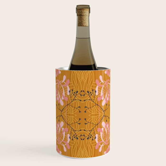 Art Nouveau floral pattern with lines - Honey Wine Chiller Gallery Image 1