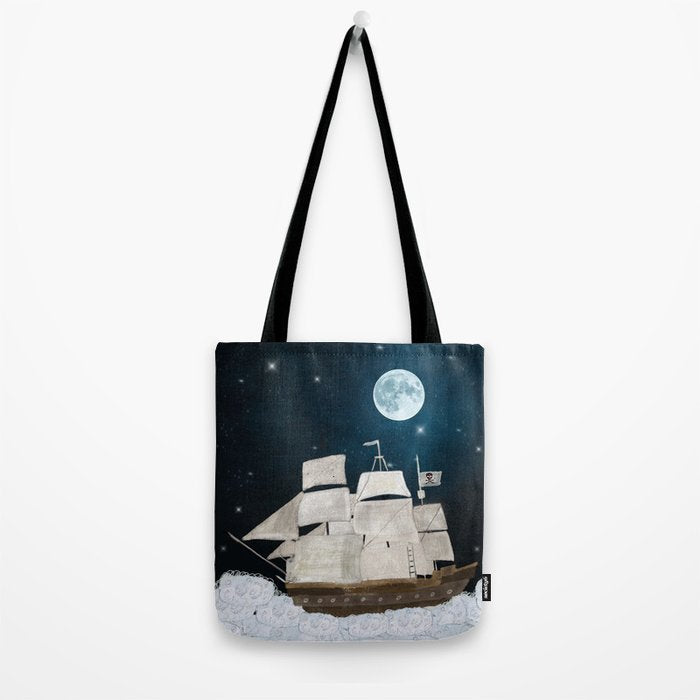 the pirate ghost ship Tote Bag Gallery Image 2
