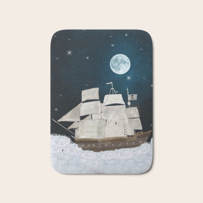 the pirate ghost ship Bath Mat Gallery Image 1