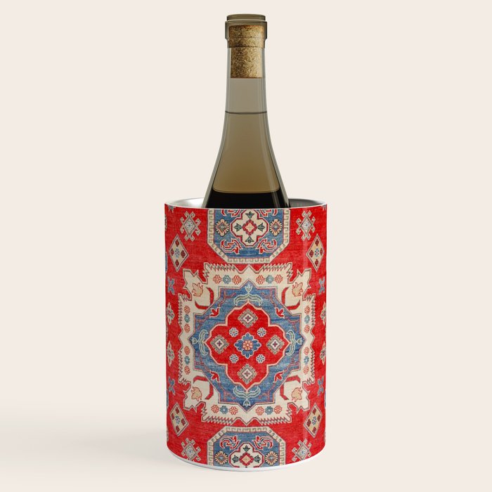Diamond Eyes Kazak Persian Handmade Rug Wine Chiller Gallery Image 1