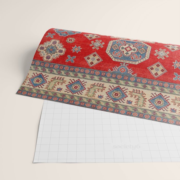 Diamond Eyes Kazak Persian Handmade Rug Wrapping Paper Gallery Image 2