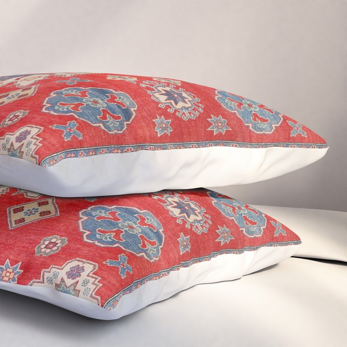 Diamond Eyes Kazak Persian Handmade Rug Pillow Sham Gallery Image 3
