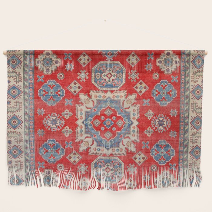 Diamond Eyes Kazak Persian Handmade Rug Wall Hanging Gallery Image 1