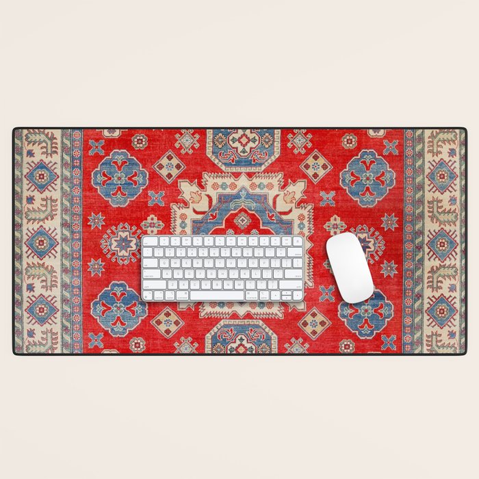 Diamond Eyes Kazak Persian Handmade Rug Desk Mat Gallery Image 1