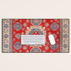 Diamond Eyes Kazak Persian Handmade Rug Desk Mat Gallery Image 1
