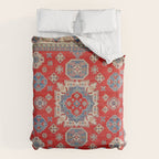 Diamond Eyes Kazak Persian Handmade Rug Duvet Cover Gallery Image 6