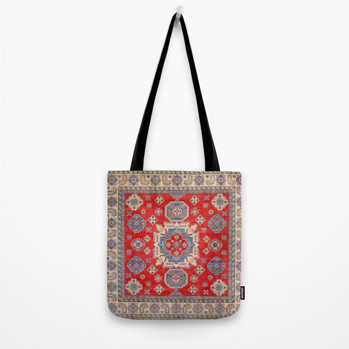 Diamond Eyes Kazak Persian Handmade Rug Tote Bag Gallery Image 2
