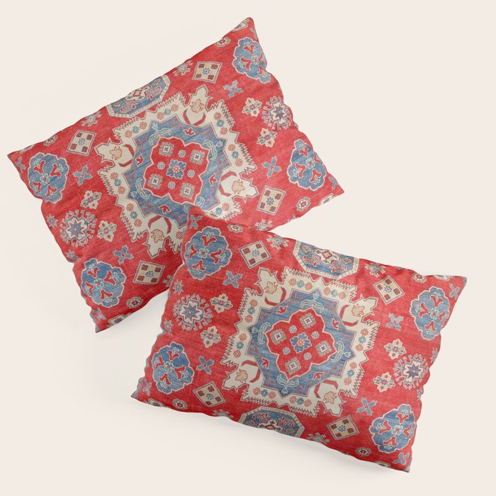 Diamond Eyes Kazak Persian Handmade Rug Pillow Sham Gallery Image 3