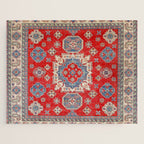 Diamond Eyes Kazak Persian Handmade Rug Jigsaw Puzzle Gallery Image 1