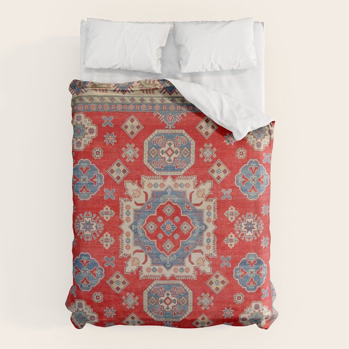 Diamond Eyes Kazak Persian Handmade Rug Duvet Cover Gallery Image 1