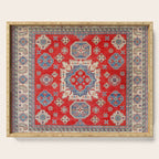 Diamond Eyes Kazak Persian Handmade Rug Serving Tray Gallery Image 1