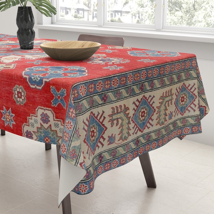 Diamond Eyes Kazak Persian Handmade Rug Tablecloth Gallery Image 3