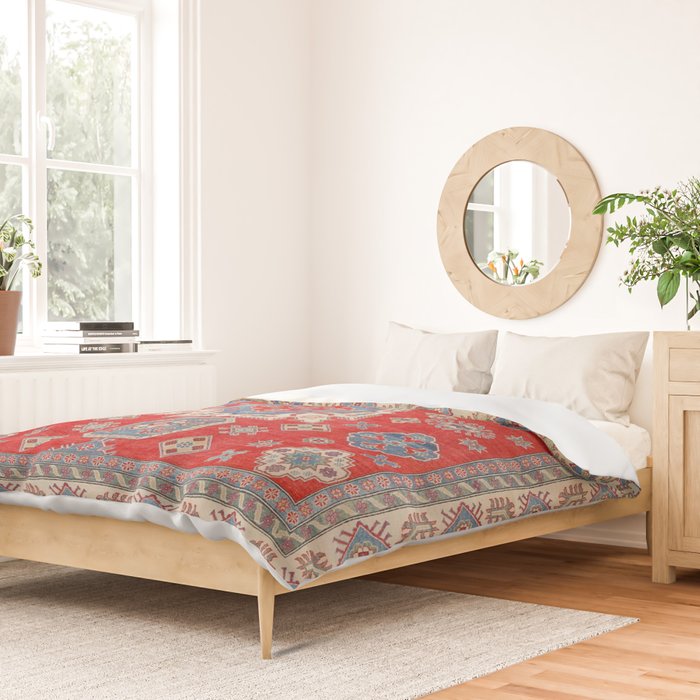 Diamond Eyes Kazak Persian Handmade Rug Duvet Cover Gallery Image 2