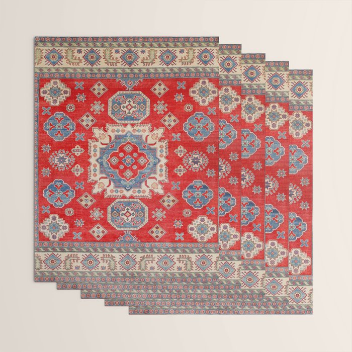 Diamond Eyes Kazak Persian Handmade Rug Wrapping Paper Gallery Image 3