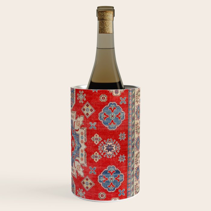Diamond Eyes Kazak Persian Handmade Rug Wine Chiller Gallery Image 3