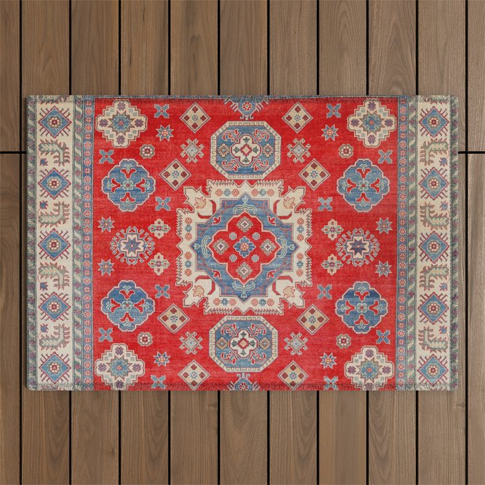 Diamond Eyes Kazak Persian Handmade Rug Outdoor Rug Gallery Image 1