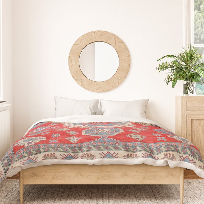 Diamond Eyes Kazak Persian Handmade Rug Duvet Cover Gallery Image 3