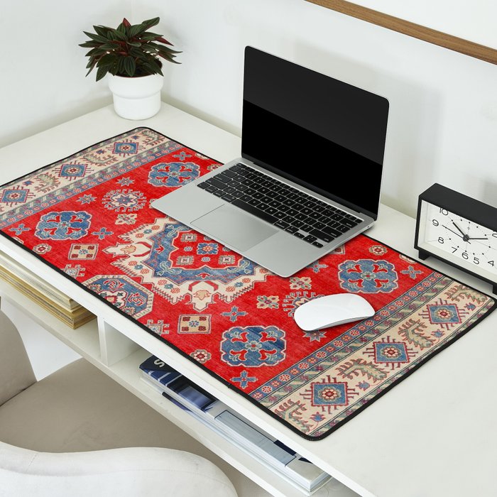 Diamond Eyes Kazak Persian Handmade Rug Desk Mat Gallery Image 2