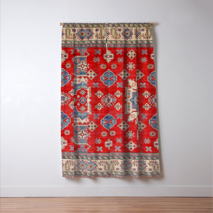 Diamond Eyes Kazak Persian Handmade Rug Window Curtain Gallery Image 3