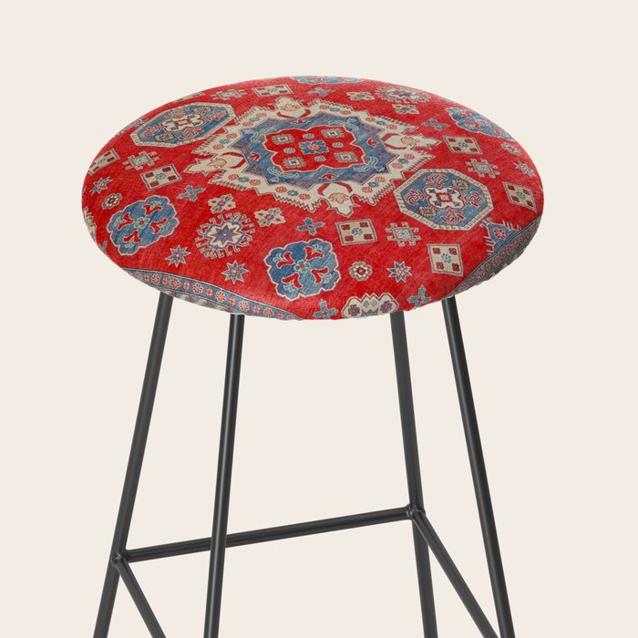 Diamond Eyes Kazak Persian Handmade Rug Stool Gallery Image 2
