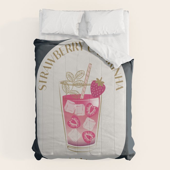 Strawberry Caipirinha Cocktail Zodiac Sign Comforter Gallery Image 6