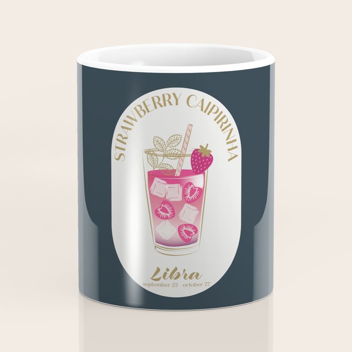 Strawberry Caipirinha Cocktail Zodiac Sign Coffee Mug Gallery Image 4