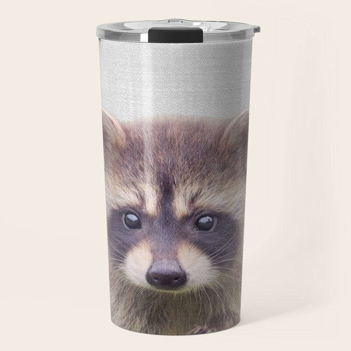 Raccoon - Colorful Travel Mug Gallery Image 1