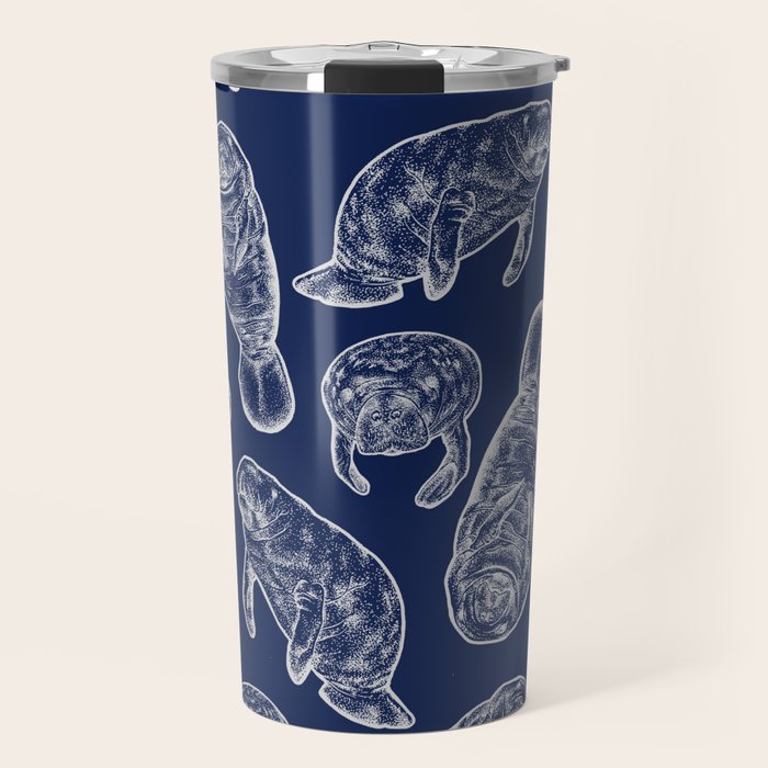 Manatees - Navy Travel Mug Gallery Image 1