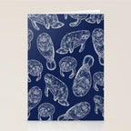 Manatees - Navy Stationery Card Gallery Image 2