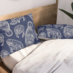 Manatees - Navy Pillow Sham Gallery Image 2
