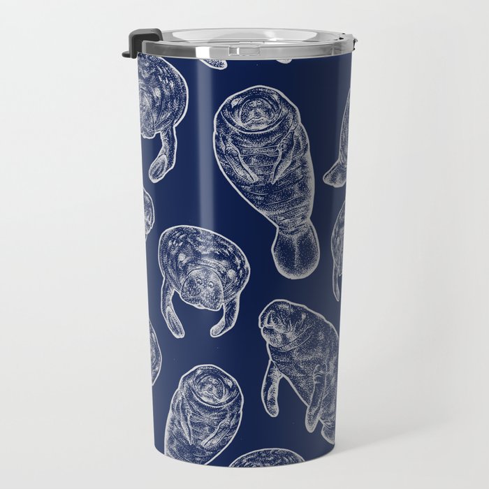 Manatees - Navy Travel Mug Gallery Image 3