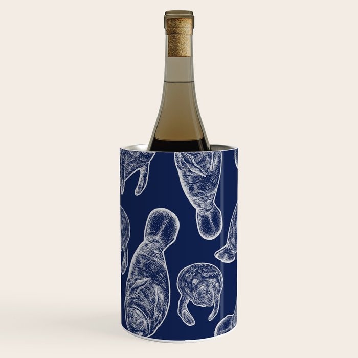 Manatees - Navy Wine Chiller Gallery Image 3