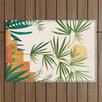 The Good Garden Desert Landscape Illustration Outdoor Rug Gallery Image 1