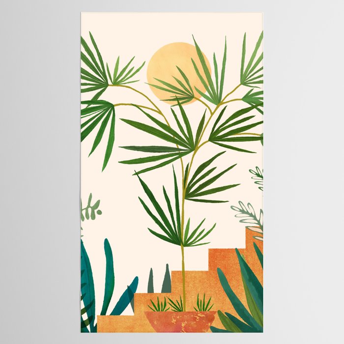 The Good Garden Desert Landscape Illustration Tablecloth Gallery Image 2