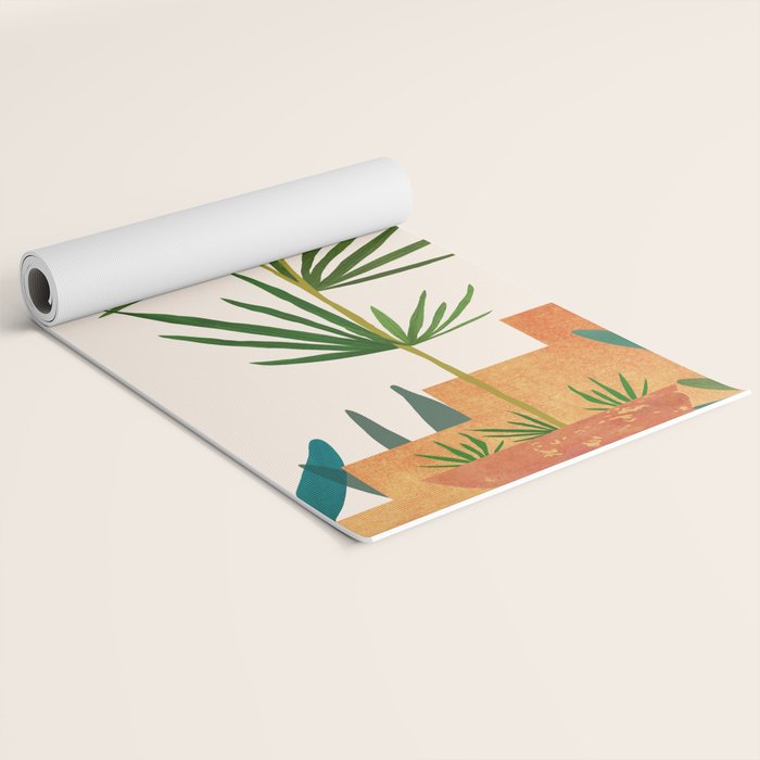 The Good Garden Desert Landscape Illustration Yoga Mat Gallery Image 2