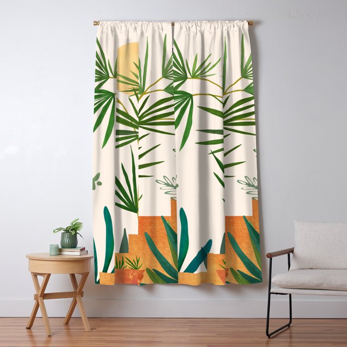 The Good Garden Desert Landscape Illustration Window Curtain Gallery Image 1