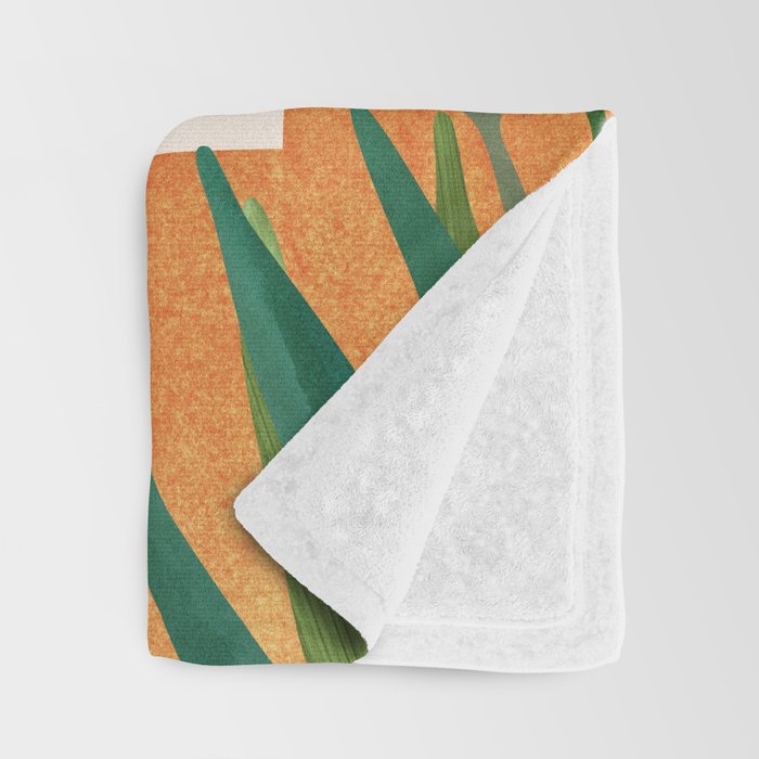 The Good Garden Desert Landscape Illustration Throw Blanket Gallery Image 3
