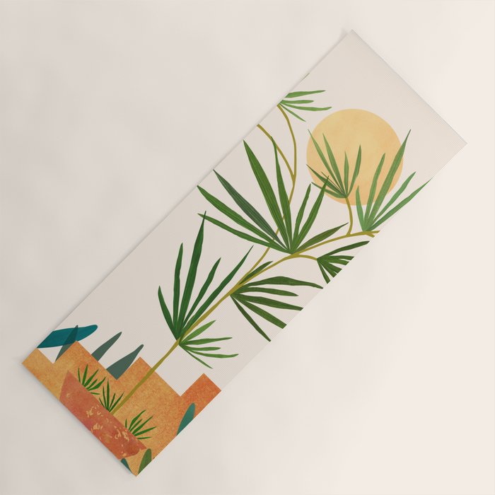The Good Garden Desert Landscape Illustration Yoga Mat Gallery Image 1