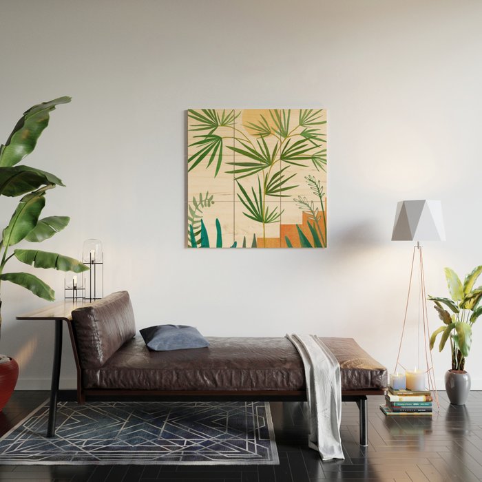 The Good Garden Desert Landscape Illustration Wood Wall Art Gallery Image 2