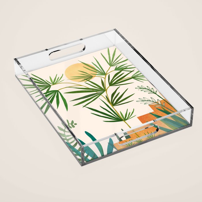 The Good Garden Desert Landscape Illustration Acrylic Tray Gallery Image 1