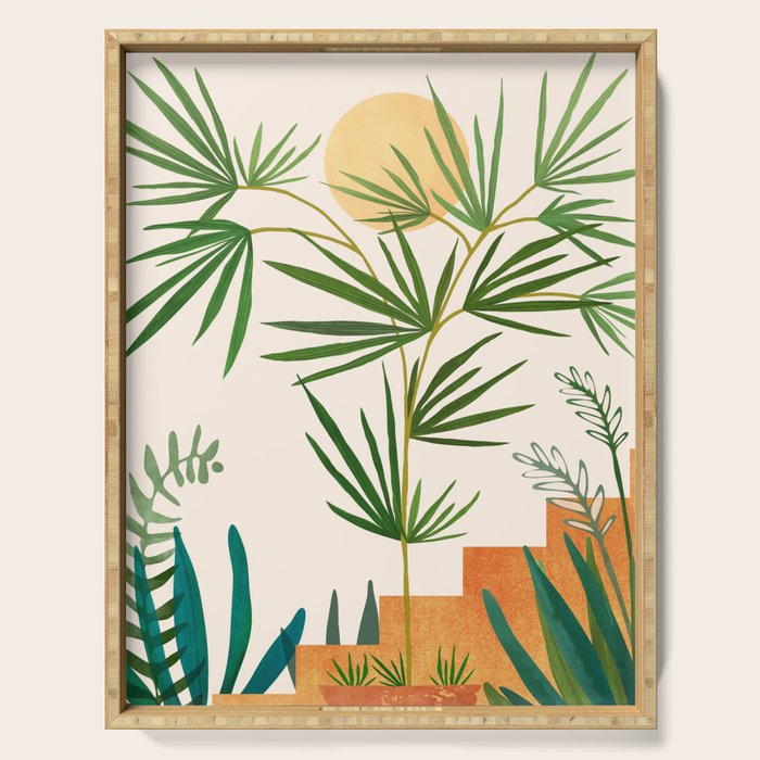 The Good Garden Desert Landscape Illustration Serving Tray Gallery Image 1